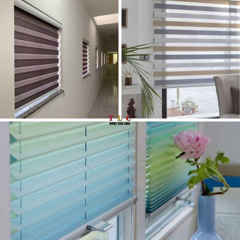 Rèm Cầu Vồng Hai Tông Màu (Color Block)