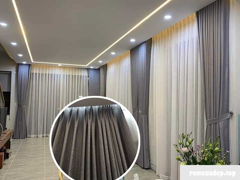 Rèm vải kéo ngang rèm chit li