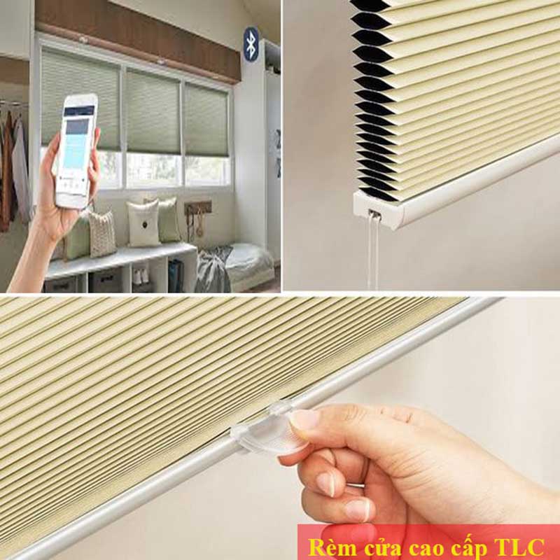 rèm tổ ong tự động